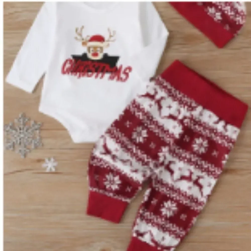 NEW 🎅3pc Christmas Set - 3-6mos